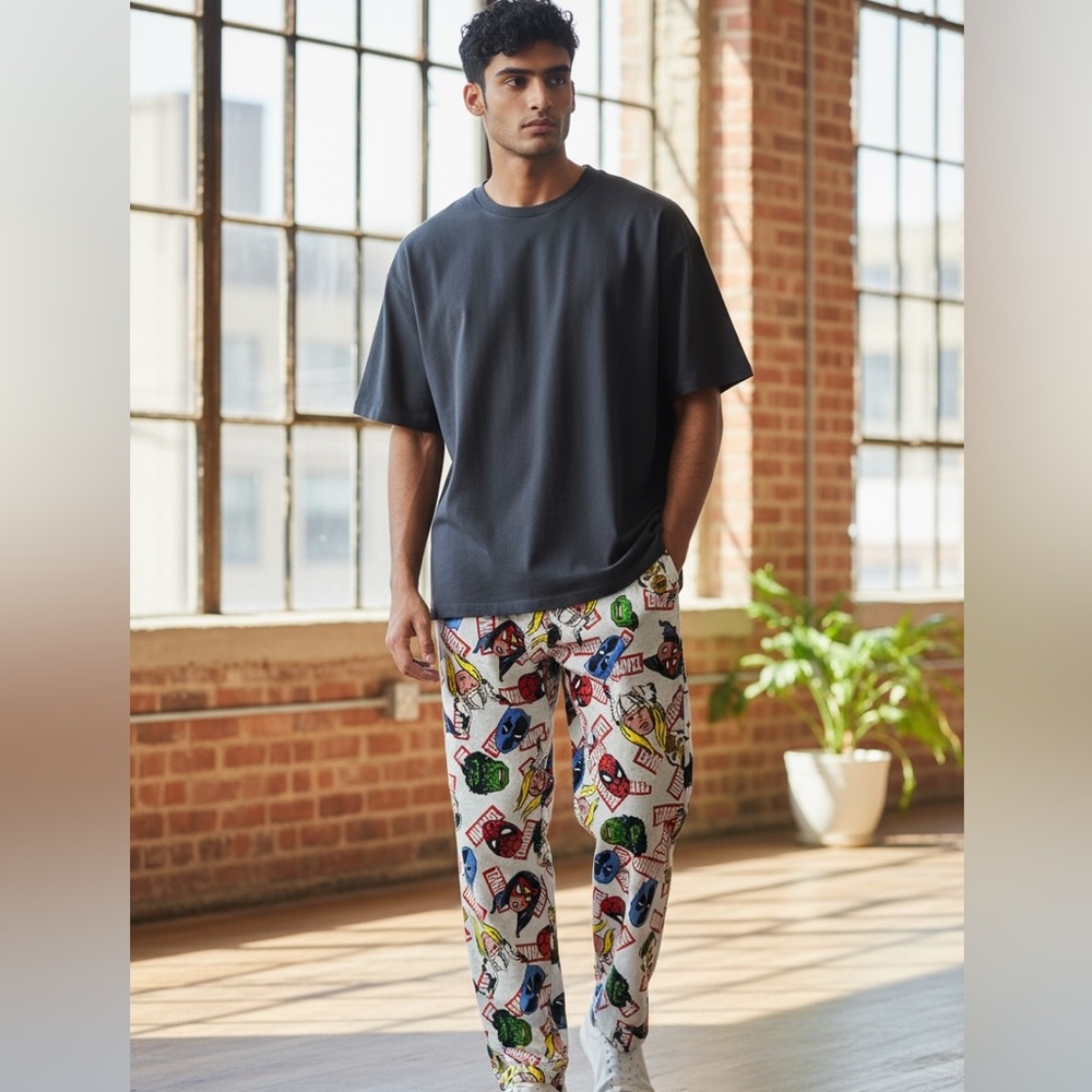 Marvel - NWT - Graphic Print Pajama Pants - Red, Green, Black